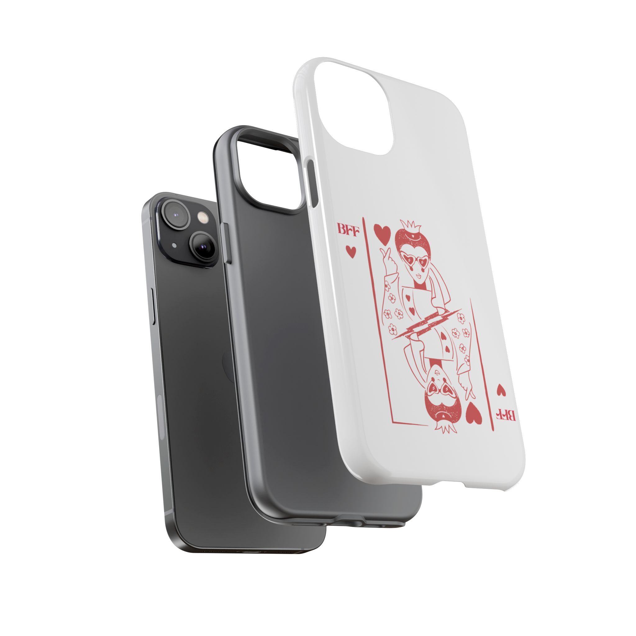 Queen of Hearts Playing Card Phone Case — BFF Red Illustration – Image 65
