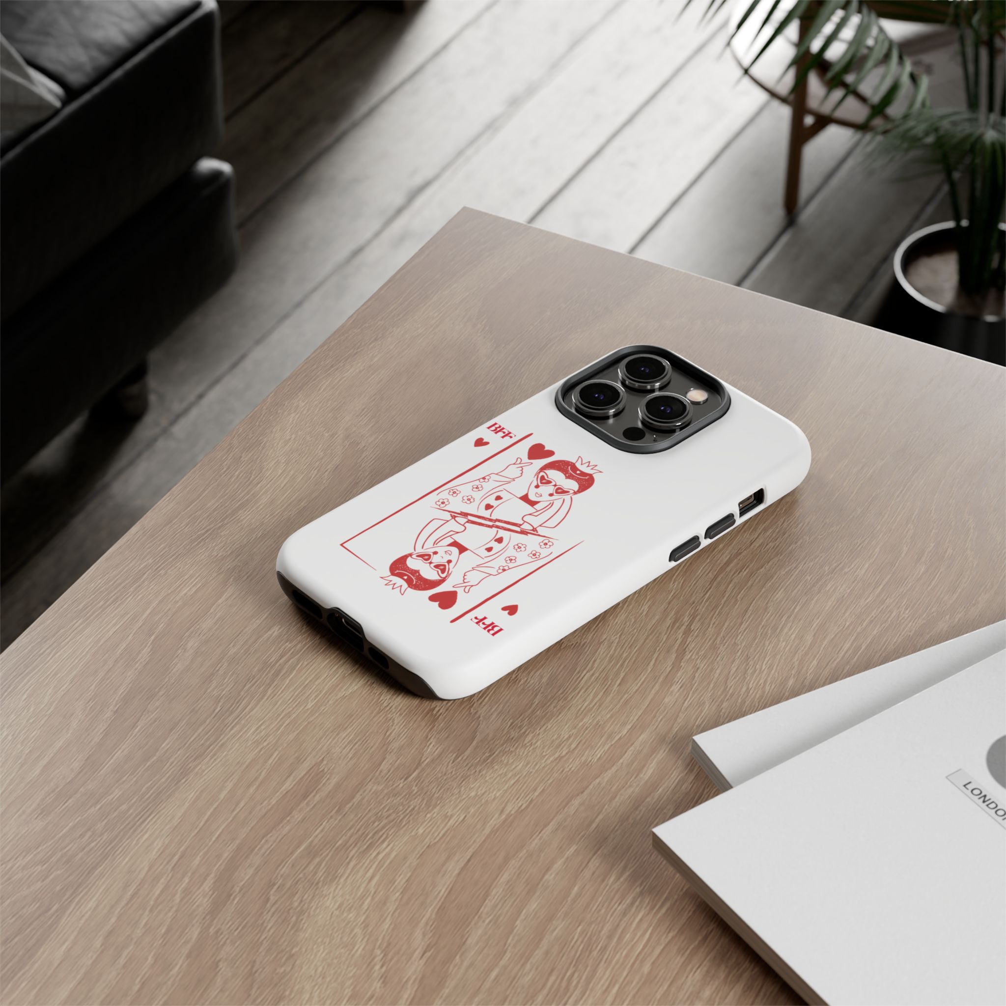 Queen of Hearts Playing Card Phone Case — BFF Red Illustration – Image 62