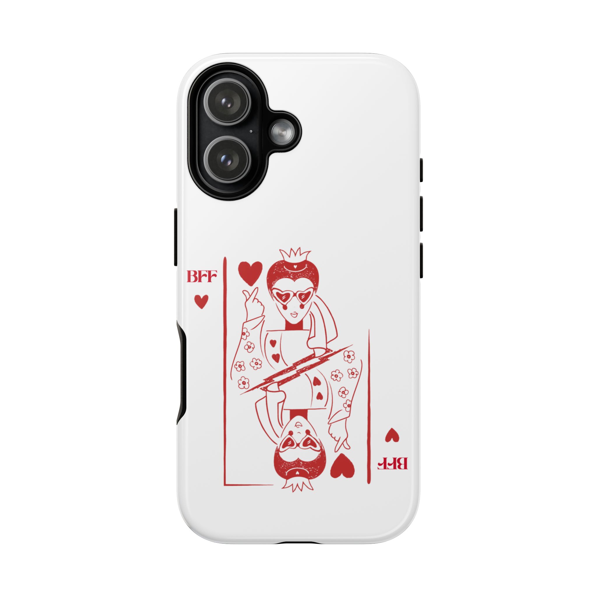Queen of Hearts Playing Card Phone Case — BFF Red Illustration – Image 171