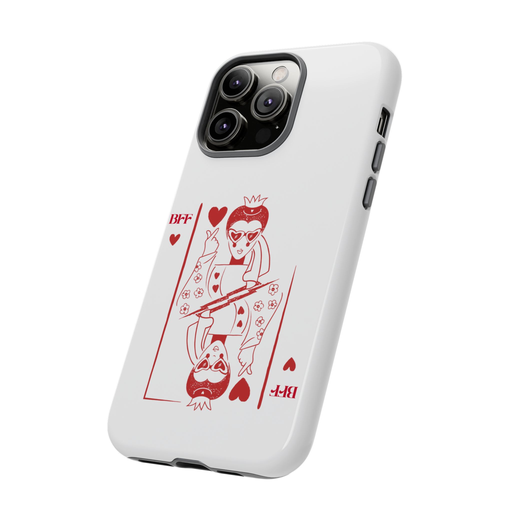 Queen of Hearts Playing Card Phone Case — BFF Red Illustration – Image 72