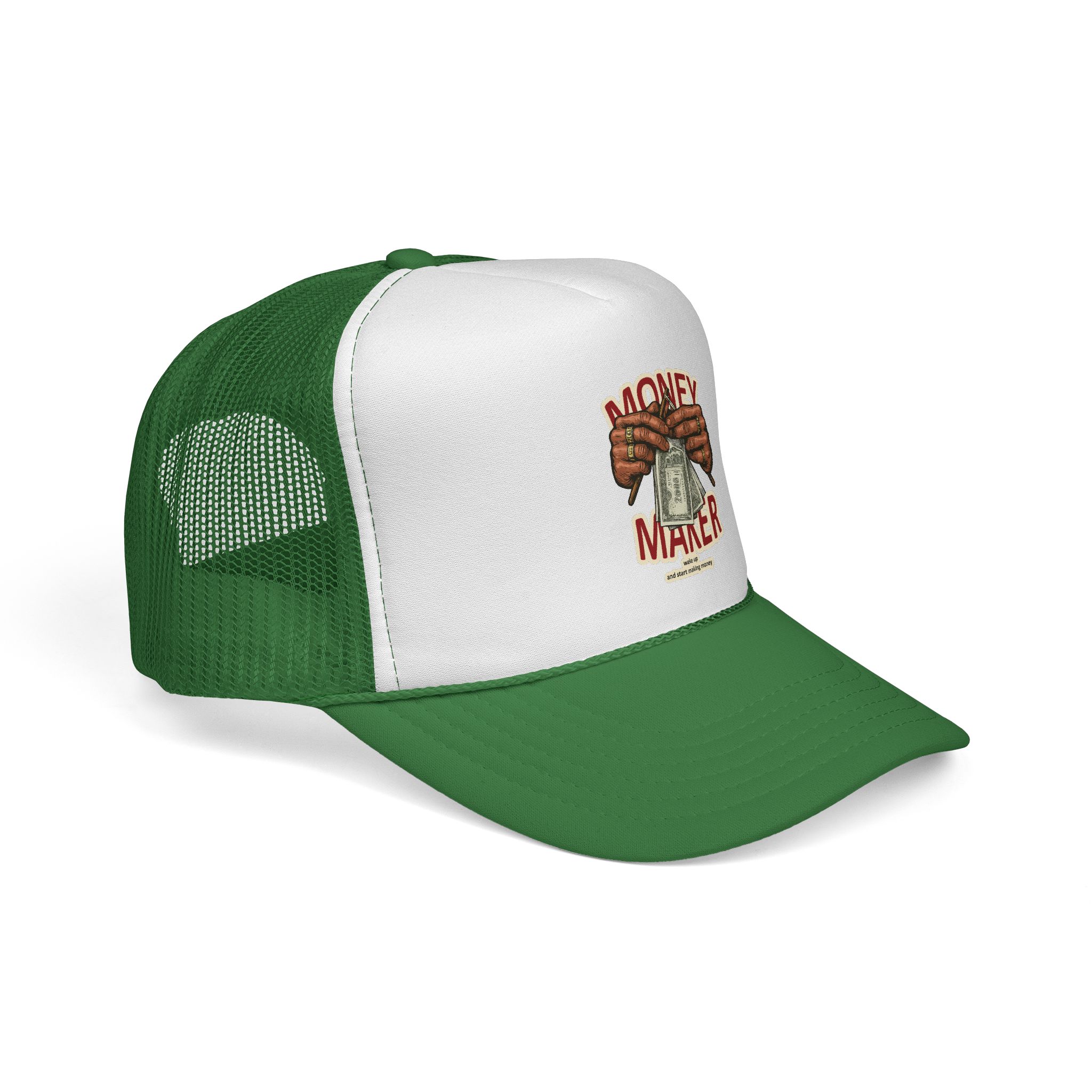 Copy of Money Maker Trucker Hat — Vintage Cash Hands Mesh Cap – Image 14