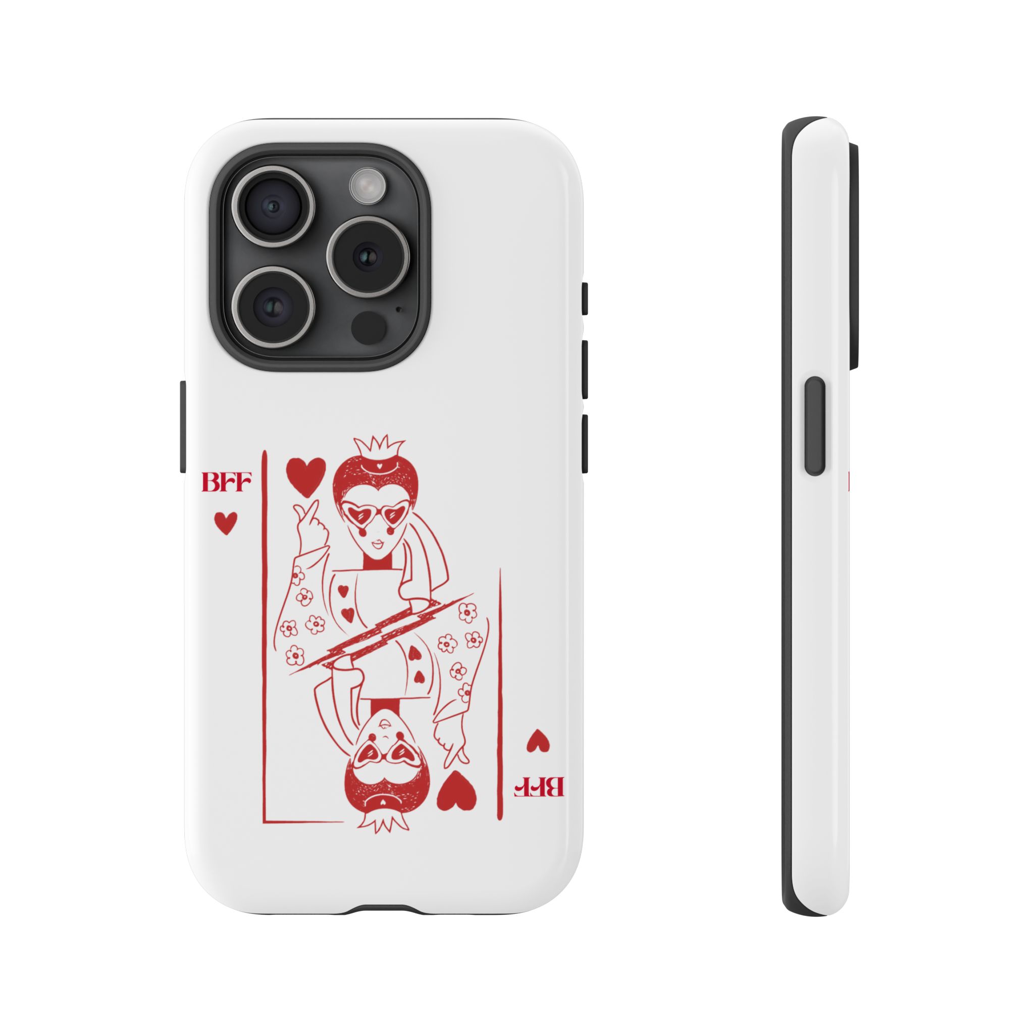 Queen of Hearts Playing Card Phone Case — BFF Red Illustration – Image 99