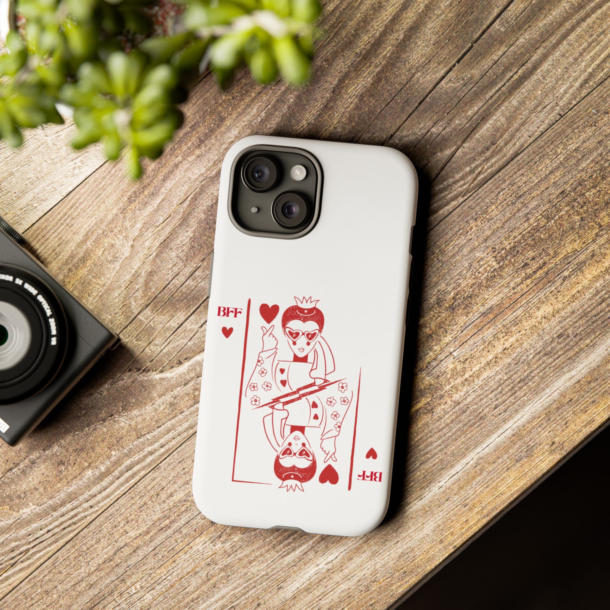 Queen of Hearts Playing Card Phone Case — BFF Red Illustration – Image 92