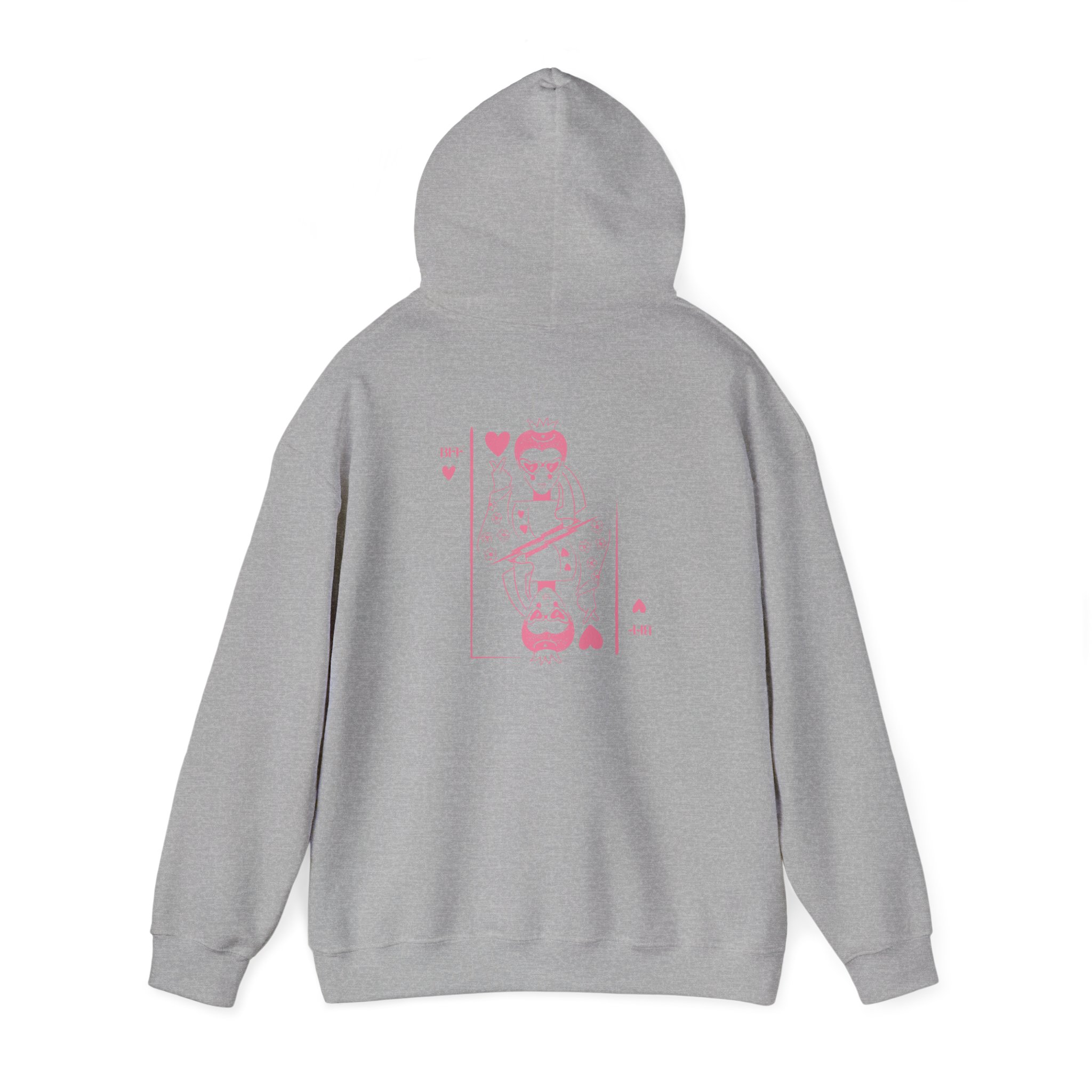 Playing Card Hearts Hoodie — Pink Queen of Hearts Back Graphic – Image 11