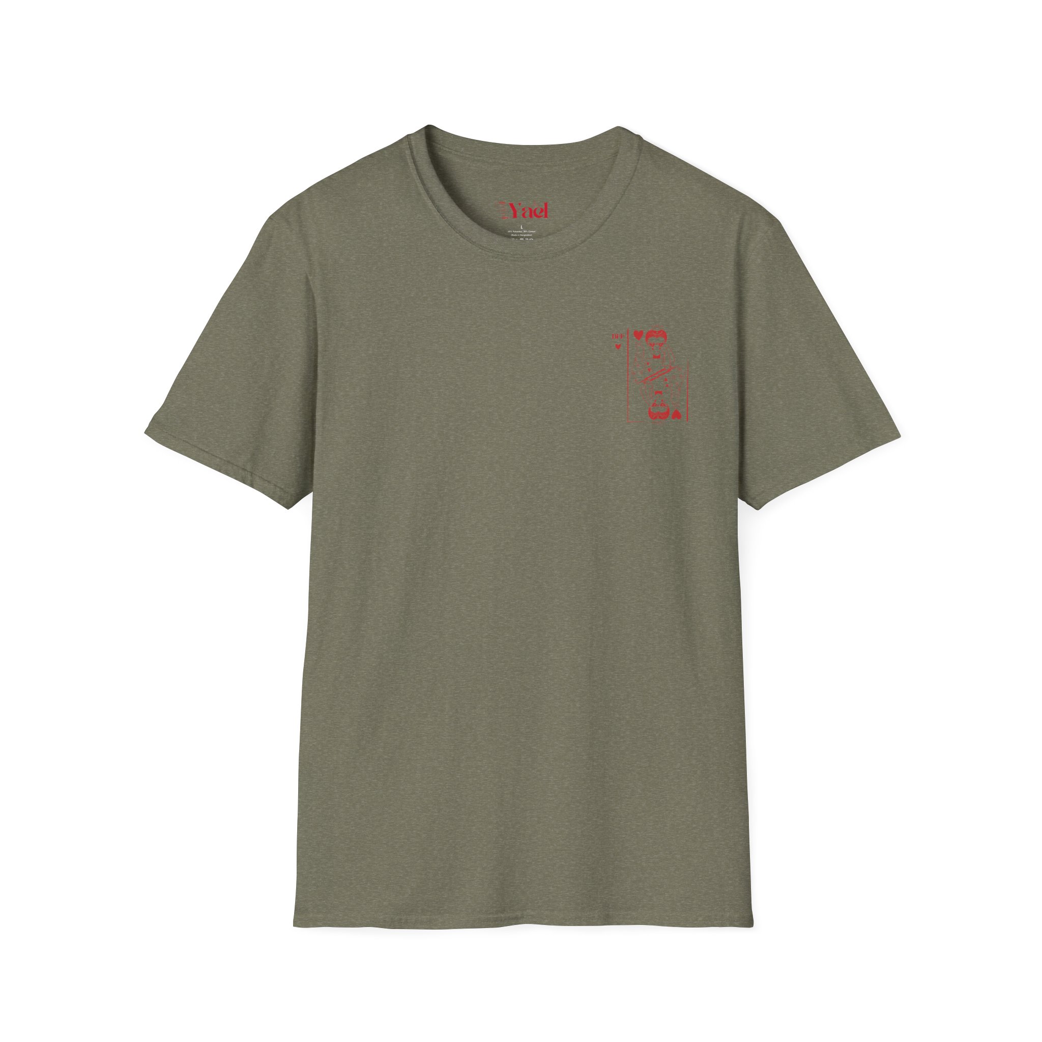 Queen of Hearts Playing Card T‑Shirt — Red Vintage Card Graphic – Image 21
