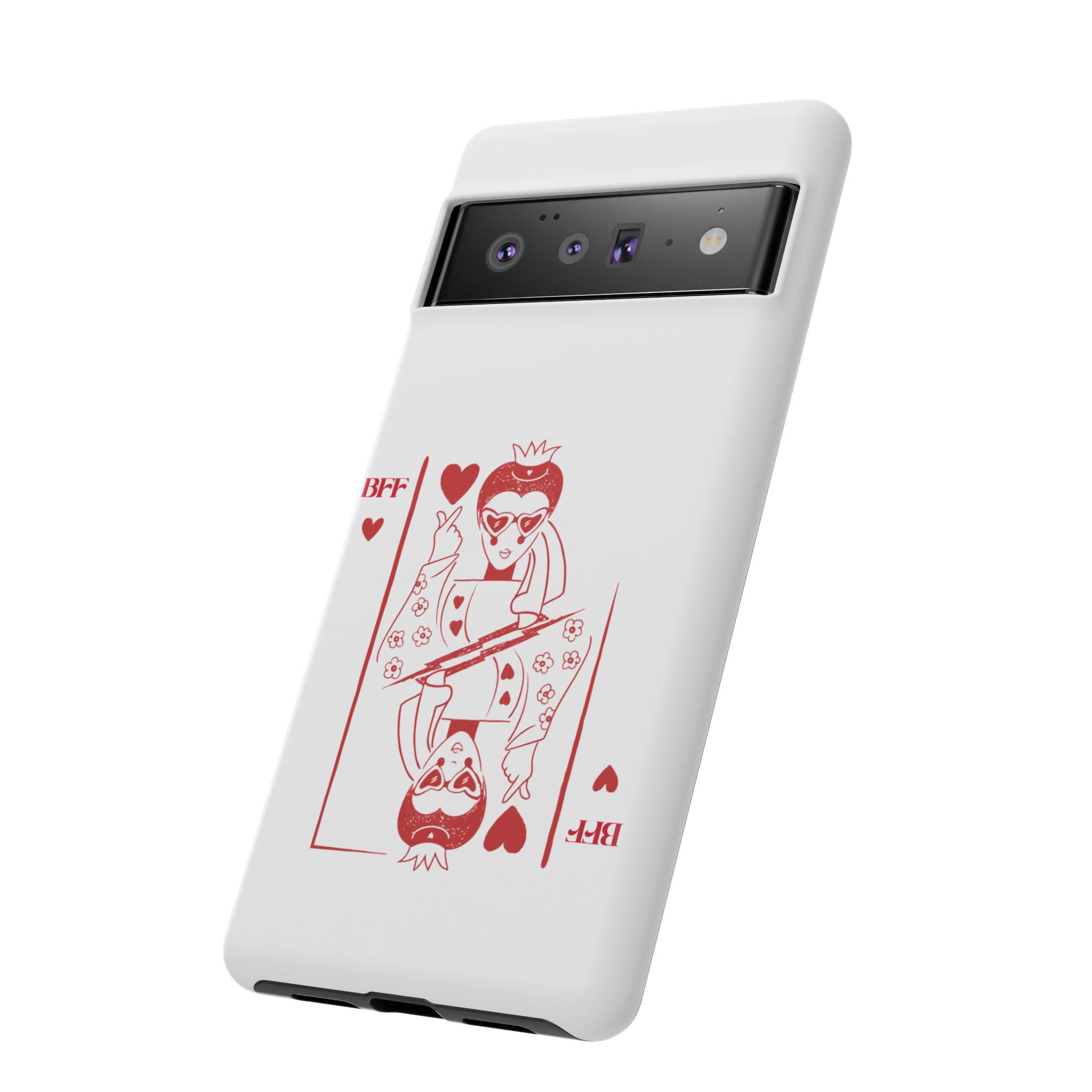 Queen of Hearts Playing Card Phone Case — BFF Red Illustration – Image 84