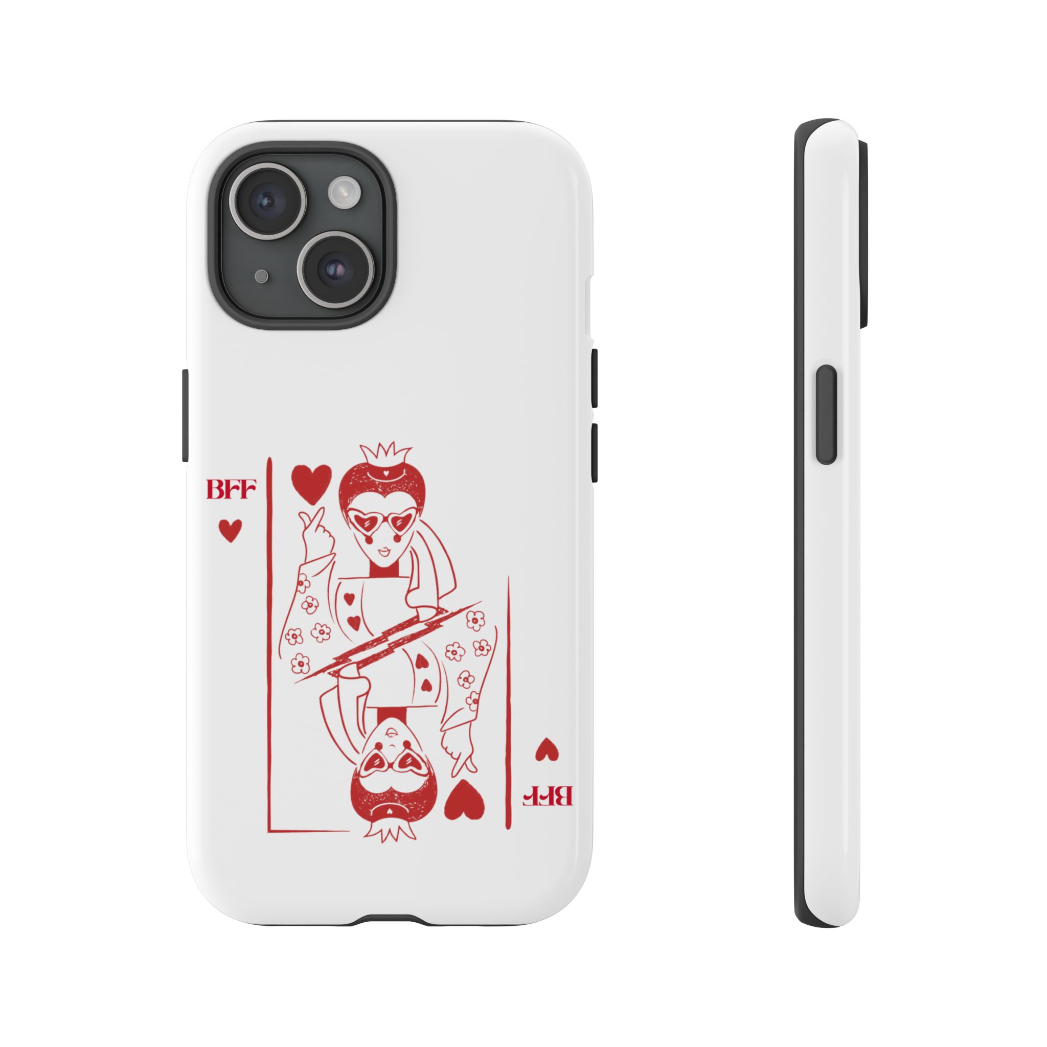Queen of Hearts Playing Card Phone Case — BFF Red Illustration – Image 87