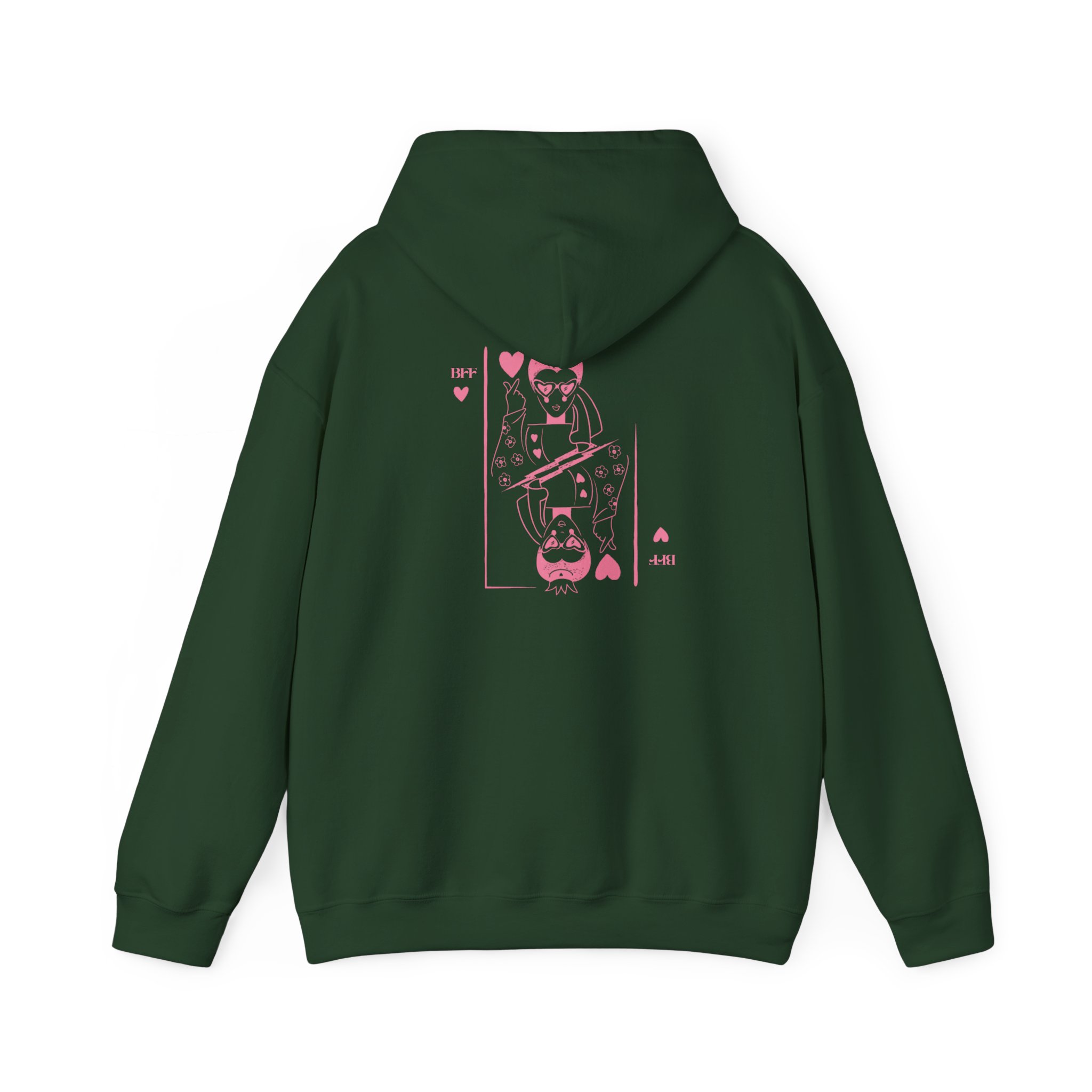 Playing Card Hearts Hoodie — Pink Queen of Hearts Back Graphic – Image 18