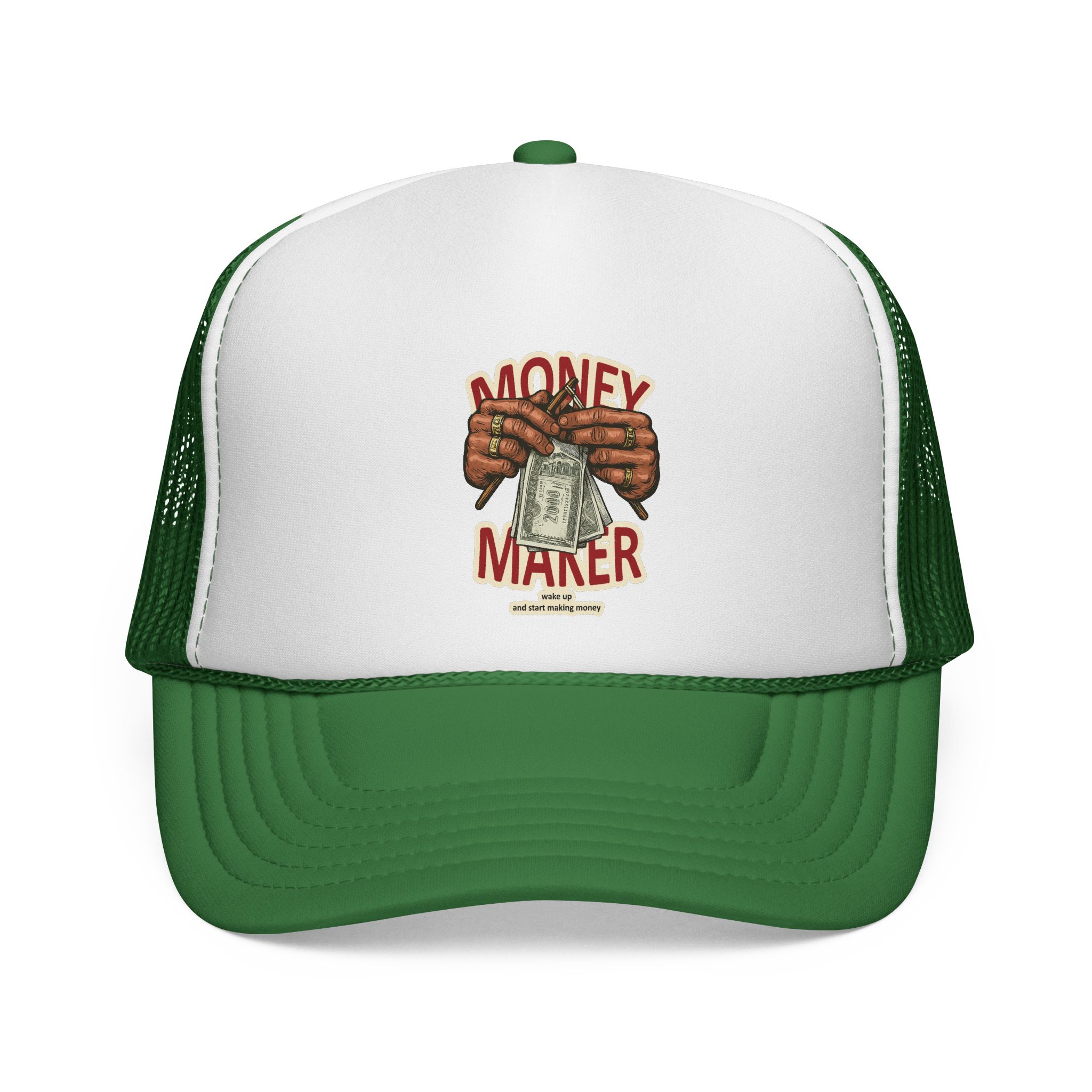 Copy of Money Maker Trucker Hat — Vintage Cash Hands Mesh Cap – Image 13