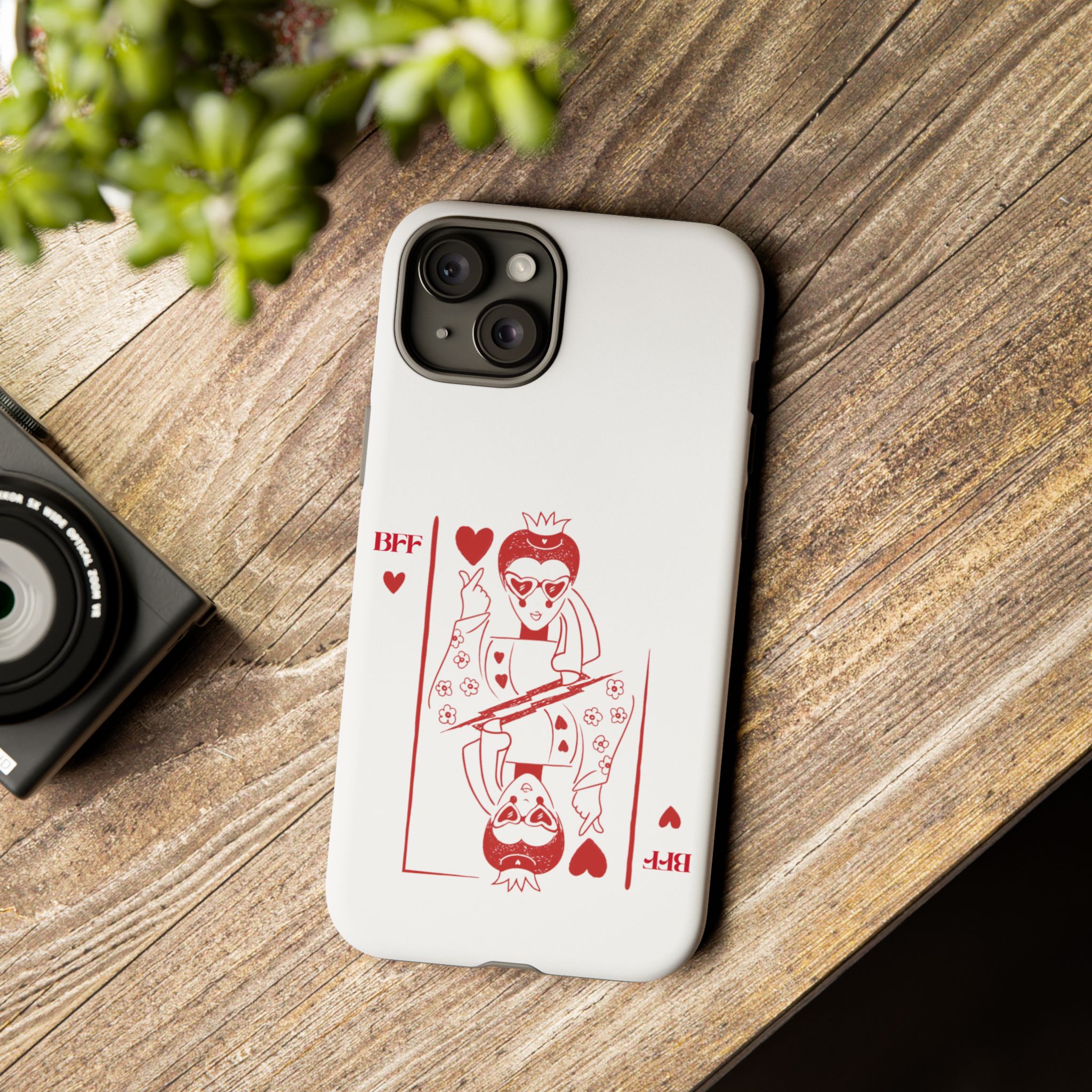 Queen of Hearts Playing Card Phone Case — BFF Red Illustration – Image 98