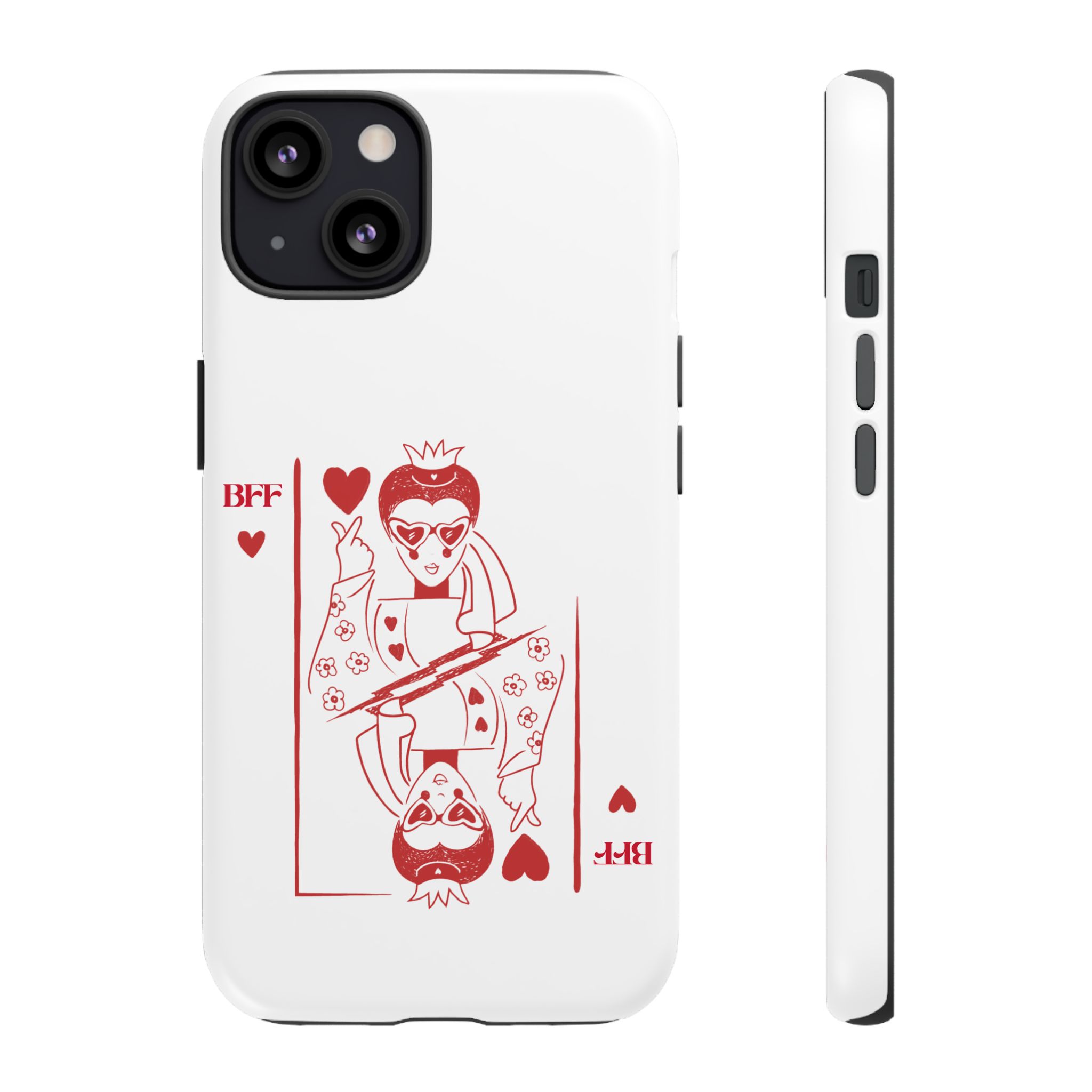 Queen of Hearts Playing Card Phone Case — BFF Red Illustration – Image 33